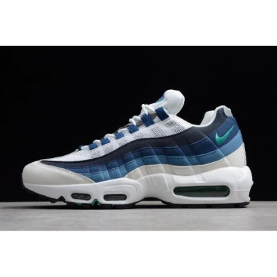 Nike Erkek Air Max 95 Og Beyaz / Turkuaz Yeşil / Mavi Koşu Ayakkabısı Türkiye - NGMGMIHI